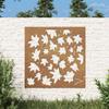 VidaXL Garden Wall Decoration 55x55 Cm Corten Steel Leaf Design 824480