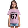 Fashion Men and Women's T-shirt 6 7 Print T-shirt Loose Short Sleeve Tops Summer Casual Round Neck Kids Tees Clothing