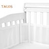 2 Pcs Mesh Crib Liner Breathable Crib Liner with Straps Baby-Safe Crib Liner for Baby Safety Covers 4 or 3 Sides Full-Size Baby Bed