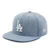 Кепка New Era MLB Los Angeles Dodgers LA, стираный деним, плоский козырек, размер 7 5950 LOSDOD WASDEN WHI 25J, 5/8,