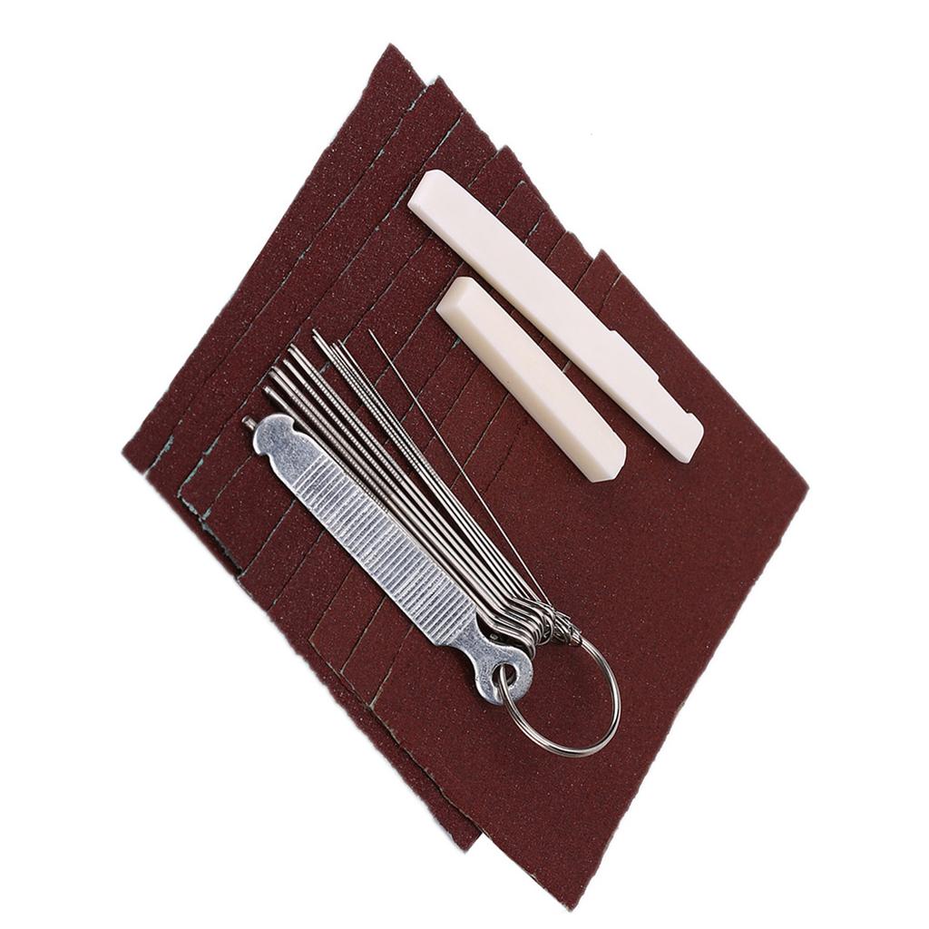 Гитарный костяной мост, седло, гайки, напильники для наждачной бумаги, набор инструментов для обслуживания мастеров своими руками