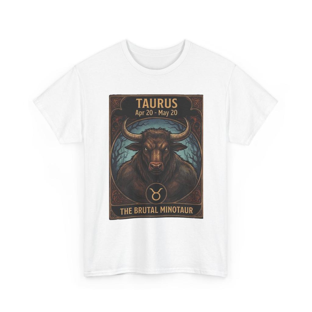 Taurus Minotaur Illustration Tee | Halloween Zodiac Bull Astrology Shirt