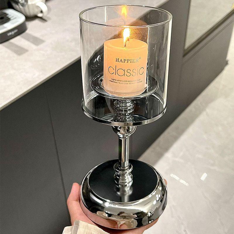 Элегантный стеклянный подсвечник в китайском стиле люкс для домашнего декора