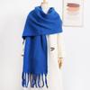 Winter Women'S New Haima Hair Imitation Cashmere Scarf Versatile Premium Wear Solid Color Pair Air Conditioning Shawl Women