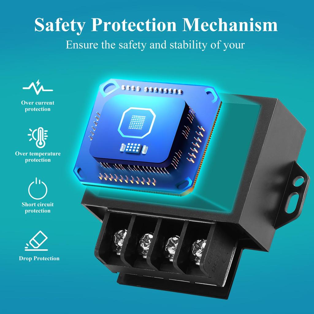 Mzhou 15W Двойной входной DC преобразователь в 5 В 3 А Простая установка для видеонаблюдения включает в себя бесплатную отвертку для USB-источника питания 12/24 В - Камера для грузовиков/автодомов, (ЕС