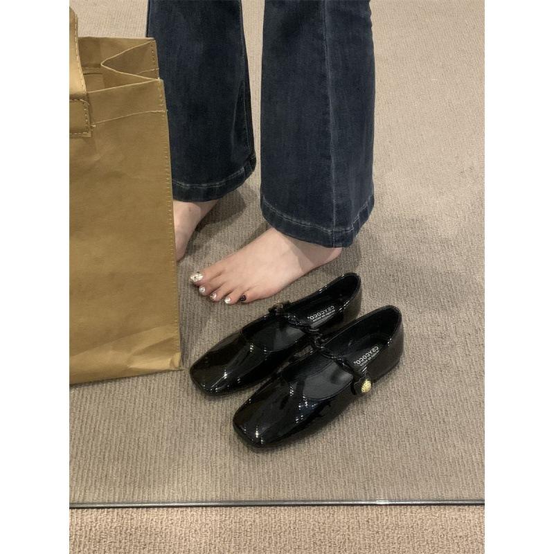 French Xiaoxiangfeng Single Shoes Women'S Spring Temperament With Skirts Gentle Evening Shoes Mary Jane Small Leather Shoes