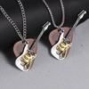 Vintage Punk Rock Pendant Chain Choker Music Guitar Necklace Trendy Guitar Pick Necklace  Hip Hop
