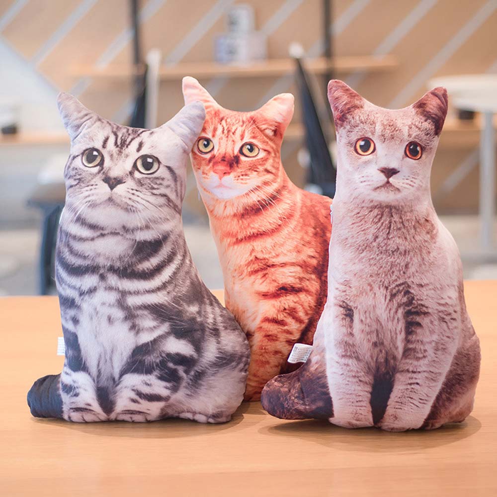 3D Home Decorative Napping Neck Protection Sleep Cat Shape Pillow Home Textile Throw pillow Cushion