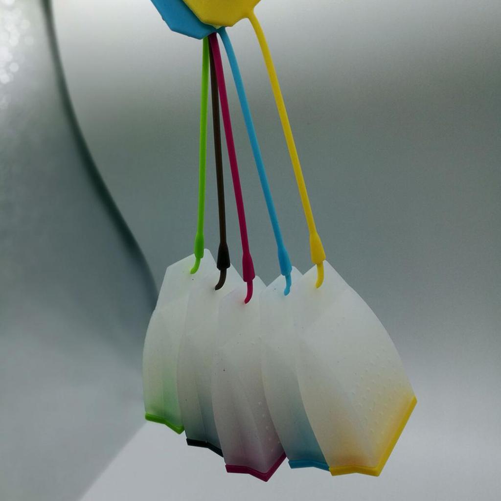 2Pcs Silicone Loose Leaf Tea Infusers Tea Bag Shape Herbal Spice Strainer Filter AVE