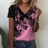 Summer T-shirt Womens Floral Print Short Sleeve Tops Casual Everyday Sweatshirts Fashion Ladies T-shirts Plus Sized Clothes