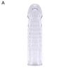 Penis Extender Reusable Sexual Stimulation Silicone Sex Condom Delay Sleeve for Couple