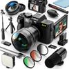 NBD 4K 48MP 120FPS Digital Camera and App 16 16x Zoom SLR with AF Macro Lens Webcam Function 32GB microSD Card Two Included and Easy To Use for