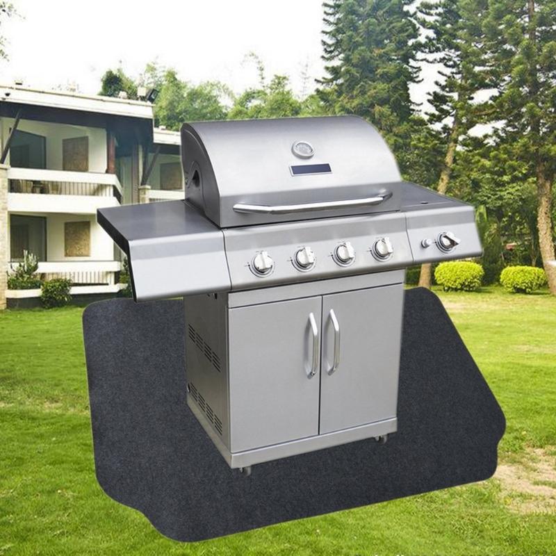 Under Grill Mat Heat Resistant Deck Protective Mat Outdoor Fireproof Grill Pads for Charcoal Gas Grills and Smokers