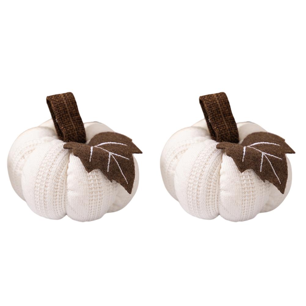 Faux Fall Decorative Crochet Pumpkins for Rustic Farmhouse Thanksgiving Harvest Halloween Table Centerpiece Mantel Kitchen Decor