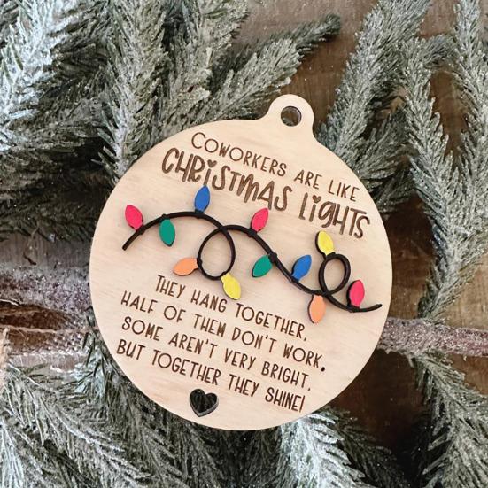 Дружественное украшение, деревянная рождественская елка, подвесное украшение, кулон «Дружеская связь», подарок в знак признательности