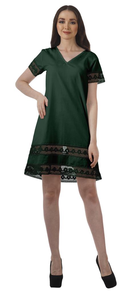 Moomaya Cotton Flex Casual Solid Beach Summer Outfit Womens Cocktail Dresses