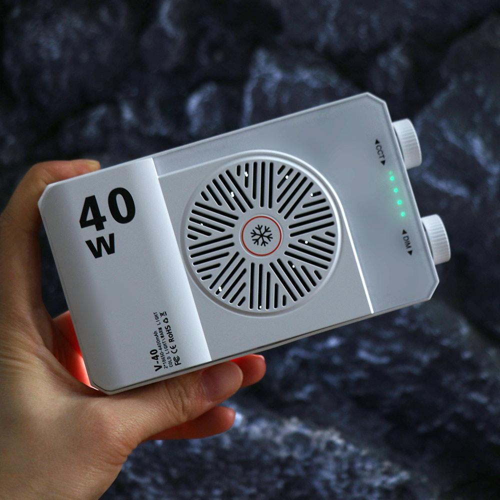 40W Mini LED Video Lamp 4400mAh Battery Portable Camera Fill Lamp Pocket Photography Light Camping