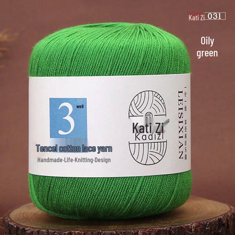 Пряжа Tencel Хлопок Кружево для Летнего Вязания Крючком и DIY - Нет. 3
