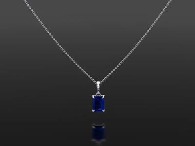 Синий сапфир, драгоценный камень, пасьянс ручной работы, ожерелье из стерлингового серебра 925 пробы, сентябрьский камень, ювелирные изделия ручной работы