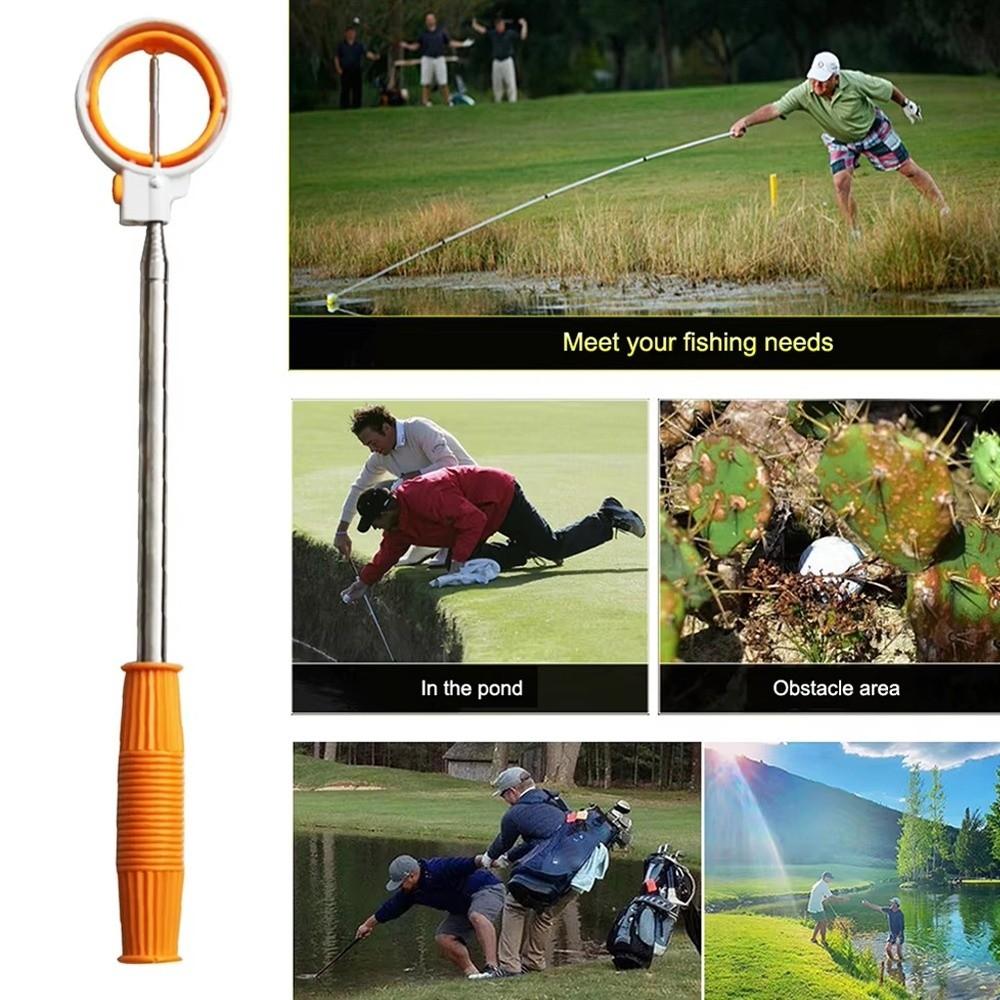 Double Ring Golf Ball Picker Adjustable Portable Golf Ball Catcher Golfers
