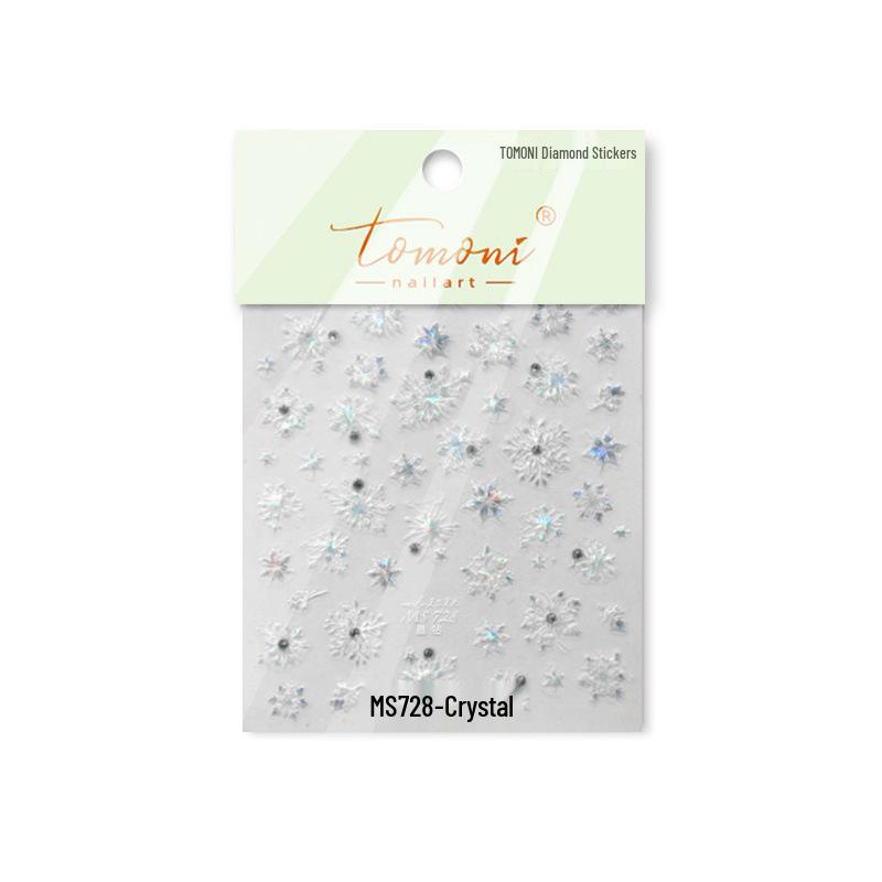 Наклейки для ногтей Tomoni Crystal Diamond: Эксклюзивные чехлы для мобильных телефонов и дизайны со снежинками