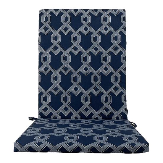 Подушка для кресла-качалки 18 дюймов x 19 дюймов Цветочная подушка на сиденье с ремнями Водонепроницаемая Устойчивая к выцветанию Подушка для спинки для обеденного стула, кресла-качалки для веранды