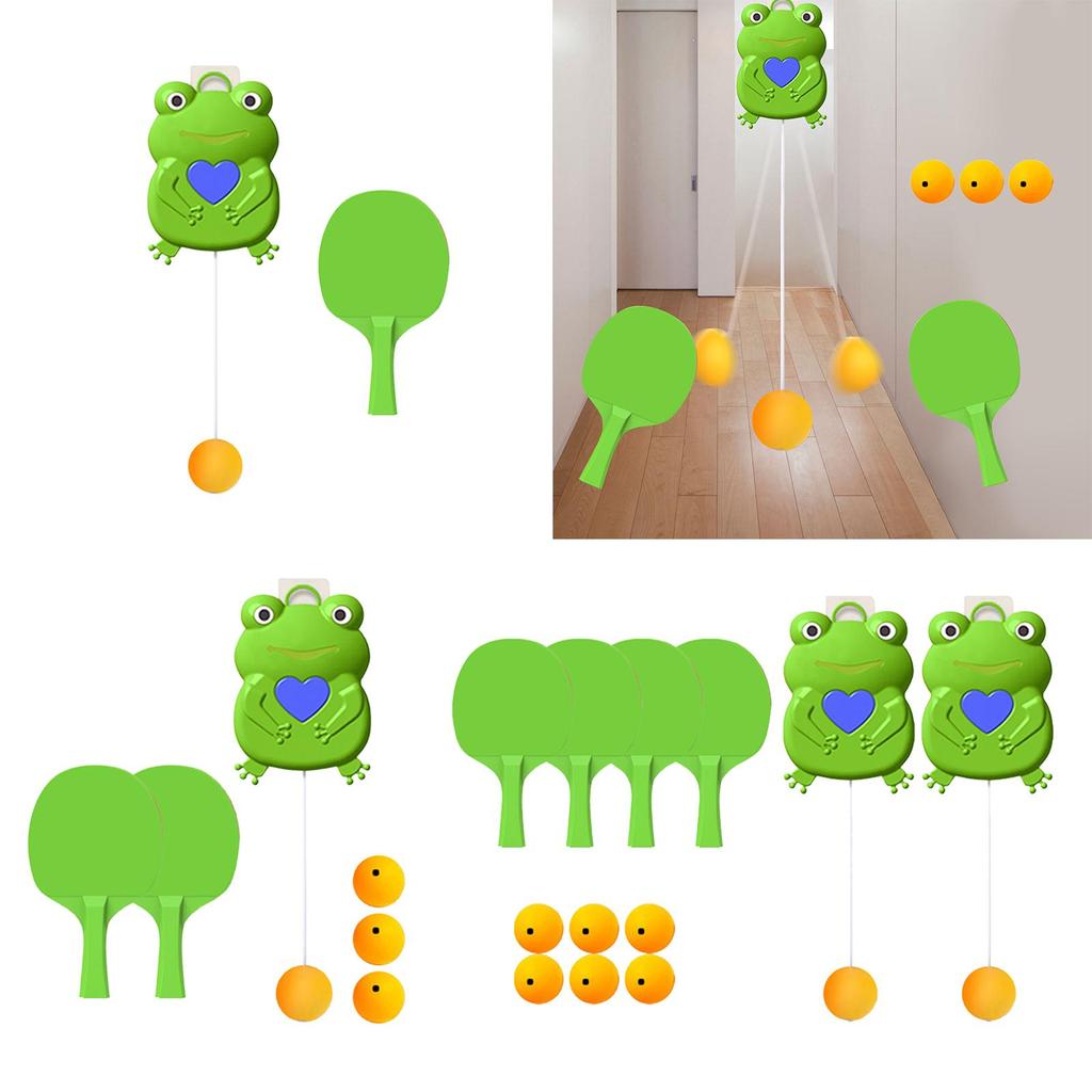 Hanging Table Tennis Trainer Parent Child Interaction Toy Ping Pong Trainer with Racket Ball for Sports Exercise Boys Adults