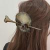 Заколка для волос в виде скелета на Хэллоуин, палка, слайд с палкой, ретро-готическая заколка для волос в виде кости, палочки, шпилька для волос f