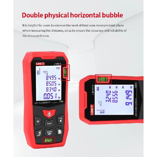 UNI-T Laser Rangefinder LM50A LM70A LM100A LM120A Digital Distance Meter Electronic Tape Measure Measuring Instruments