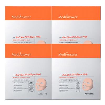 Маска с коллагеном Real Skin Fit, 4 упаковки, 1 упаковка