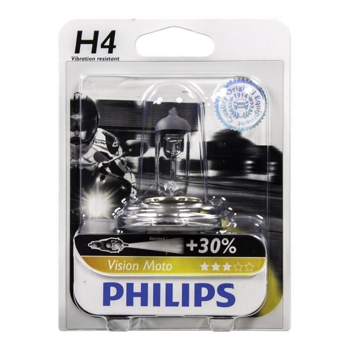 Philips ampoule halogène moto vision h4 - 12v - 60/55w