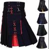 Шотландская фестивальная юбка многоцветная плиссированная юбка-килт в стиле середины века