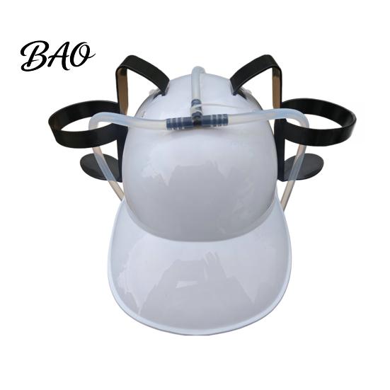 Party Headwear Drink Cap with Straw, Drinking Hat for Adults, Plastic Lazy Helmet, Hands-free Creative Beer Birthday Parties Festivals Home
