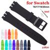 16 мм 17 мм 19 мм 20 мм Резиновый ремешок для часов Swatch Цветной спортивный ремешок Запасные ремешки Мягкий водонепроницаемый силиконовый браслет