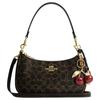 Coach Женская сумка через плечо Teri Classic с узором из букв, из покрытого холста, коричневая CDY18-IMBRN