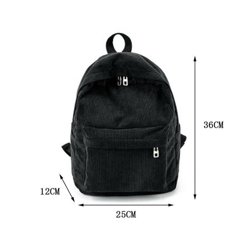 Женский вельветовый рюкзак на молнии, рюкзак для девочек, сумка через плечо, дорожная сумка