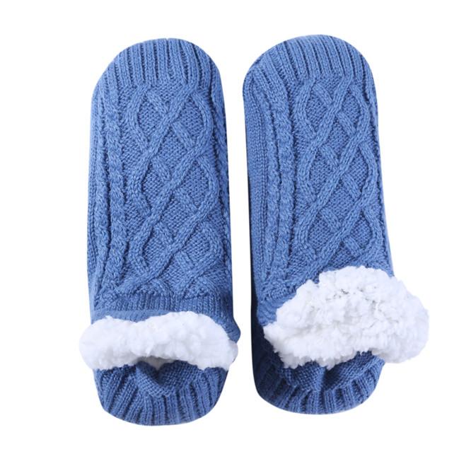 Носки-тапочки плюс бархатные утепленные зимние женские и взрослые теплые домашние носки для взрослых с нижней дозировкой