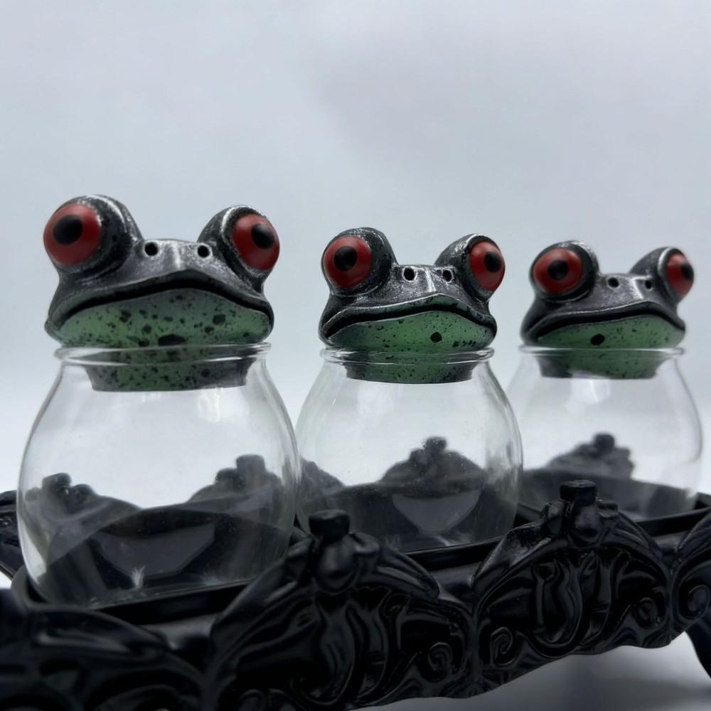 Банка для приправ «Лягушка-ведьма» Забавные бутылочки для специй Пылезащитный маленький контейнер для приправ Дом
