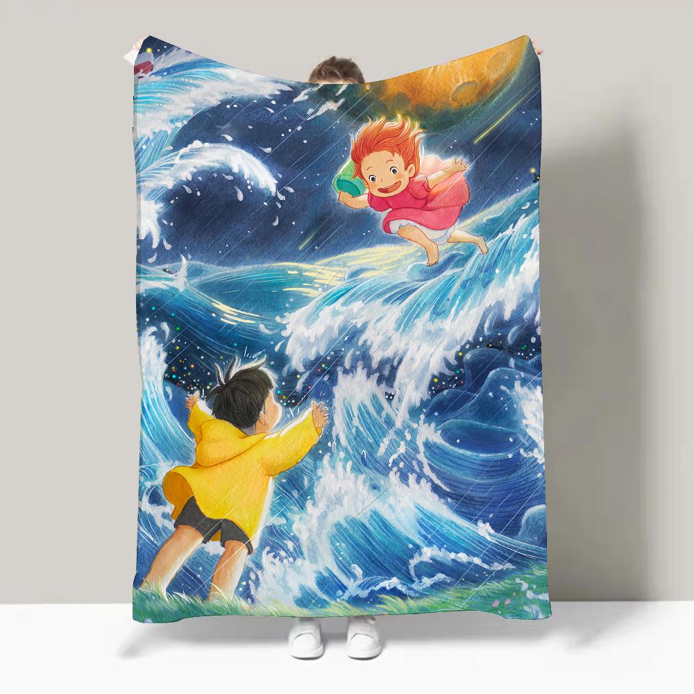 Cute P Ponyo Anime P Blanket Design Lightweight For Dorms, Naps, Living Room, Office,Sofa,All Season