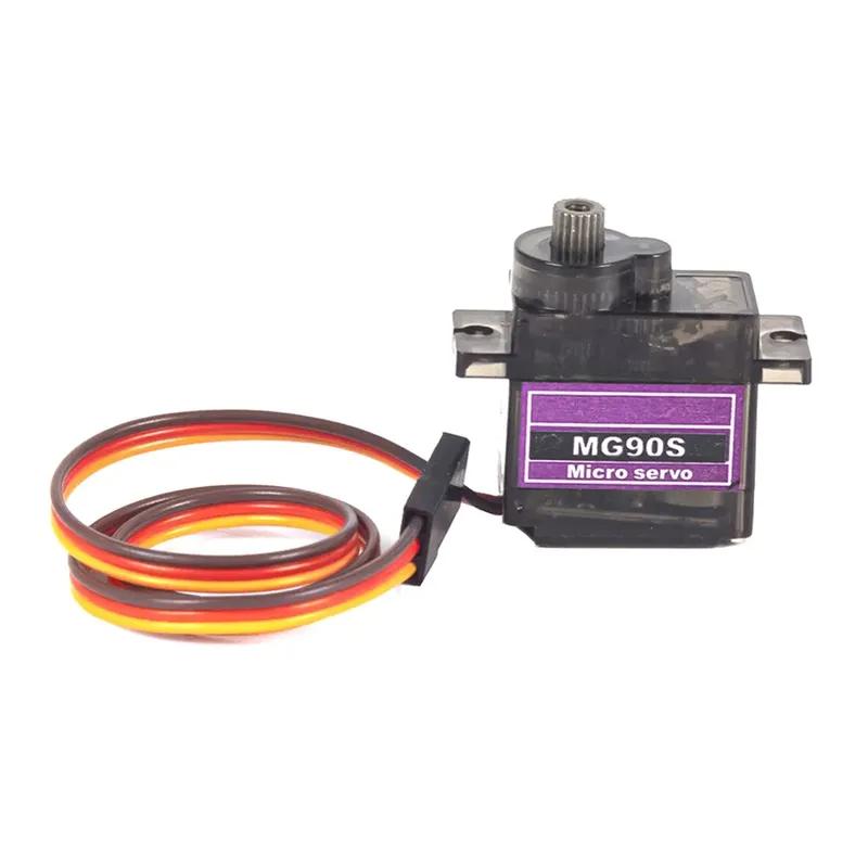 1/4/10Pcs MG90S Servo All Metal Gear 9g 180 360 SG90 Upgraded Version For Helicopter Plane Boat Car MG90 Trex 450 RC Robot