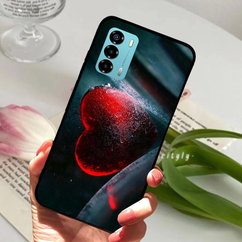 Чехол для ZTE Blade V40 Vita 8045 6.75" Животный Мультяшный Мягкий Силикон Funda для ZTE Blade V40 Vita Чехол для Телефона V40Vita Черный Coque