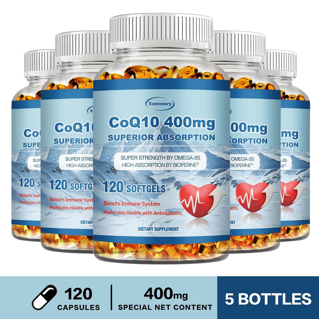 Xemenry - 400 mg Coenzyme Q10 Capsules - Heart Health - Energy