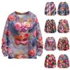Детские толстовки Трикотаж для мальчиков и девочек Милые принтованные рубашки Круглый вырез Пуловеры Топы
