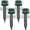 Solar Mole Repellent, 4pc Anti Mole, Solar Repellent Against Moles, Ultrasonic Snake Repellent, Ultrasonic Mole Repellent