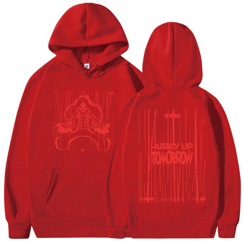 Rapper The Weeknd Hurry Up Tomorrow Album 2025 Fans Hoodie Men's Gothic Hip Hop Pop Music Pullover Sweatshirts Fleece Streetwear