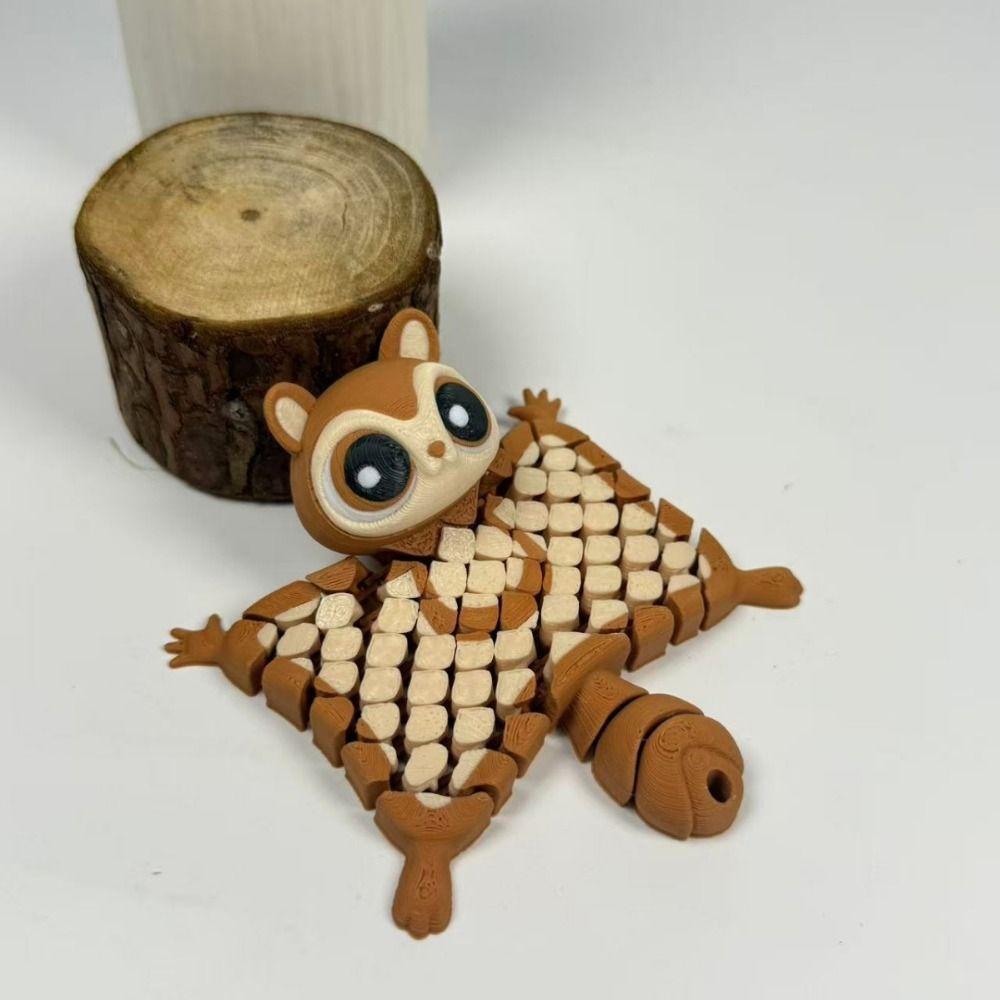 Cute Flying Squirrel Pendant Creative 3D Printed Simulation Toy  Model Display