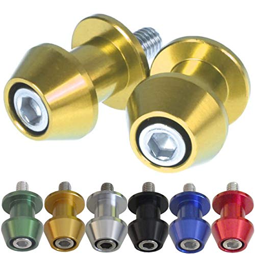 NYSh Крюк для подставки Yamaha Aprilia Крюк для задней подставки M6 6 мм Болт левый и правый Комплект из 2 M6 (Золото)