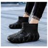 ПВХ водонепроницаемые мужские зимние ботинки с утолщенной подошвой нескользящие модные для отдыха с подкладкой тепло