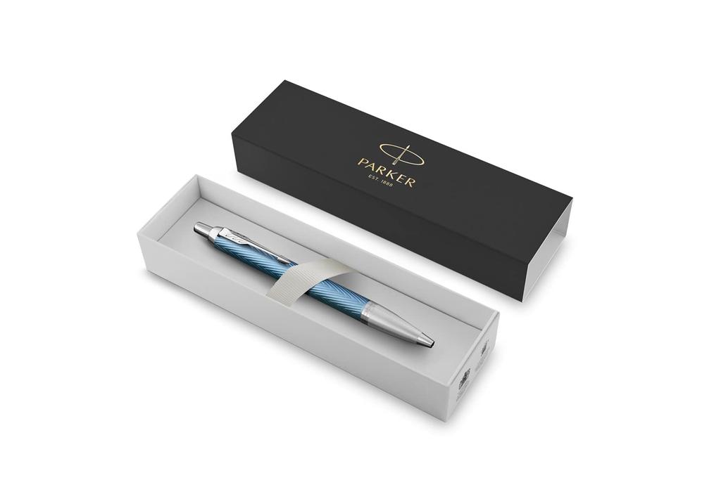 PARKER Ballpoint Pen IM Premium Blue Gray CT Medium Point Oil Based Gift Box Genuine Imported Product 2172750