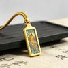 Sacred Tara Thangka Necklace Gold Plated for Spiritual Growth and Protection